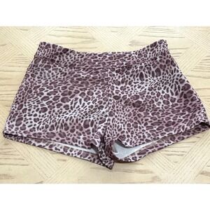PacSun Leopard Print Micro Mini Shorts Pink Purple Animal Print High Waist Small